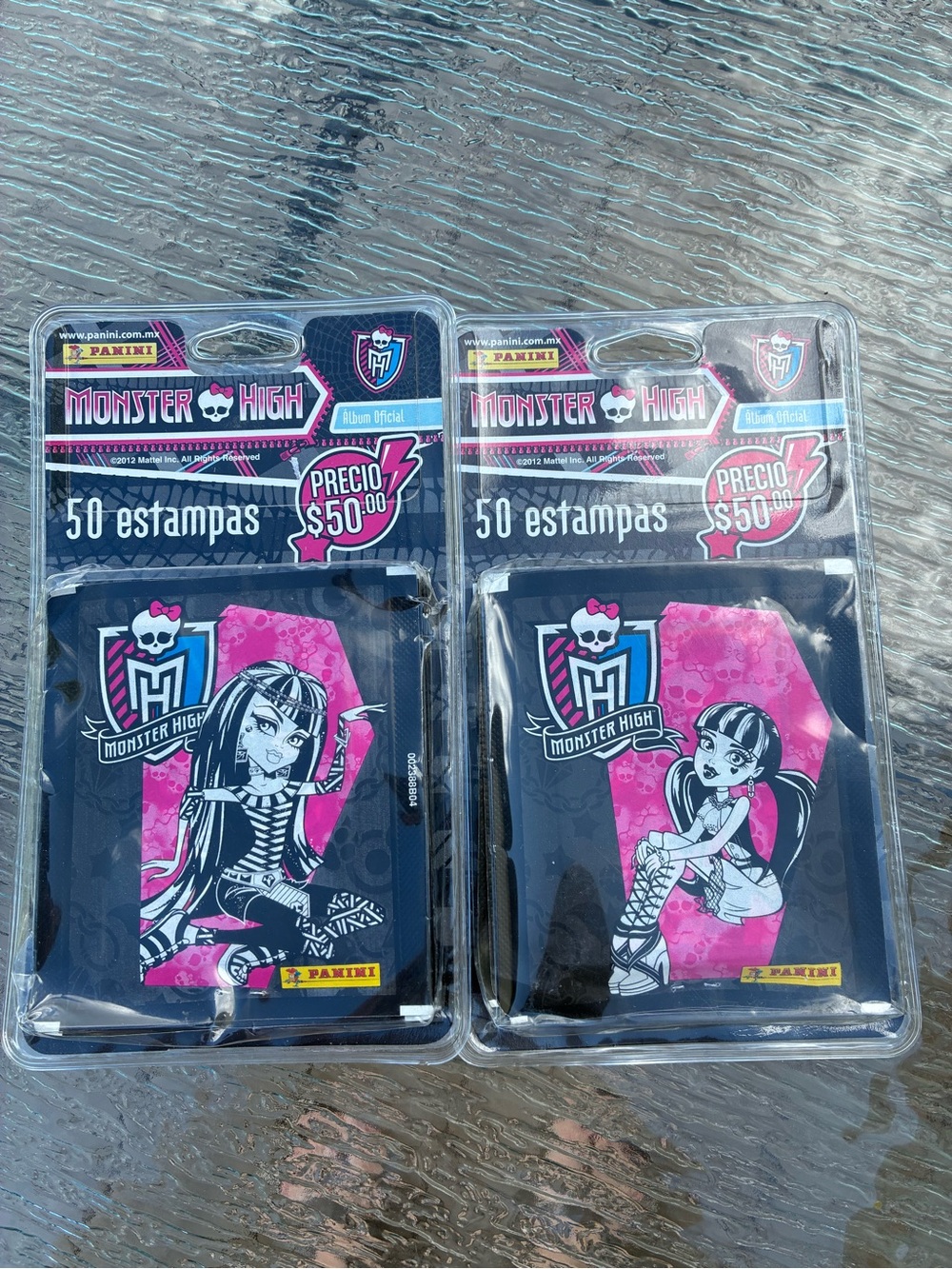 NEW 2012 Panini Monster High Sticker Blister Packs Frankie Stein & Draculaura